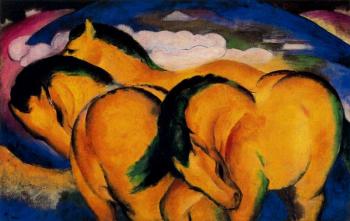 Franz Marc : Little Yellow Horses